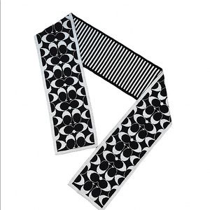 Coach Monogram With Stripes Wool Scarf